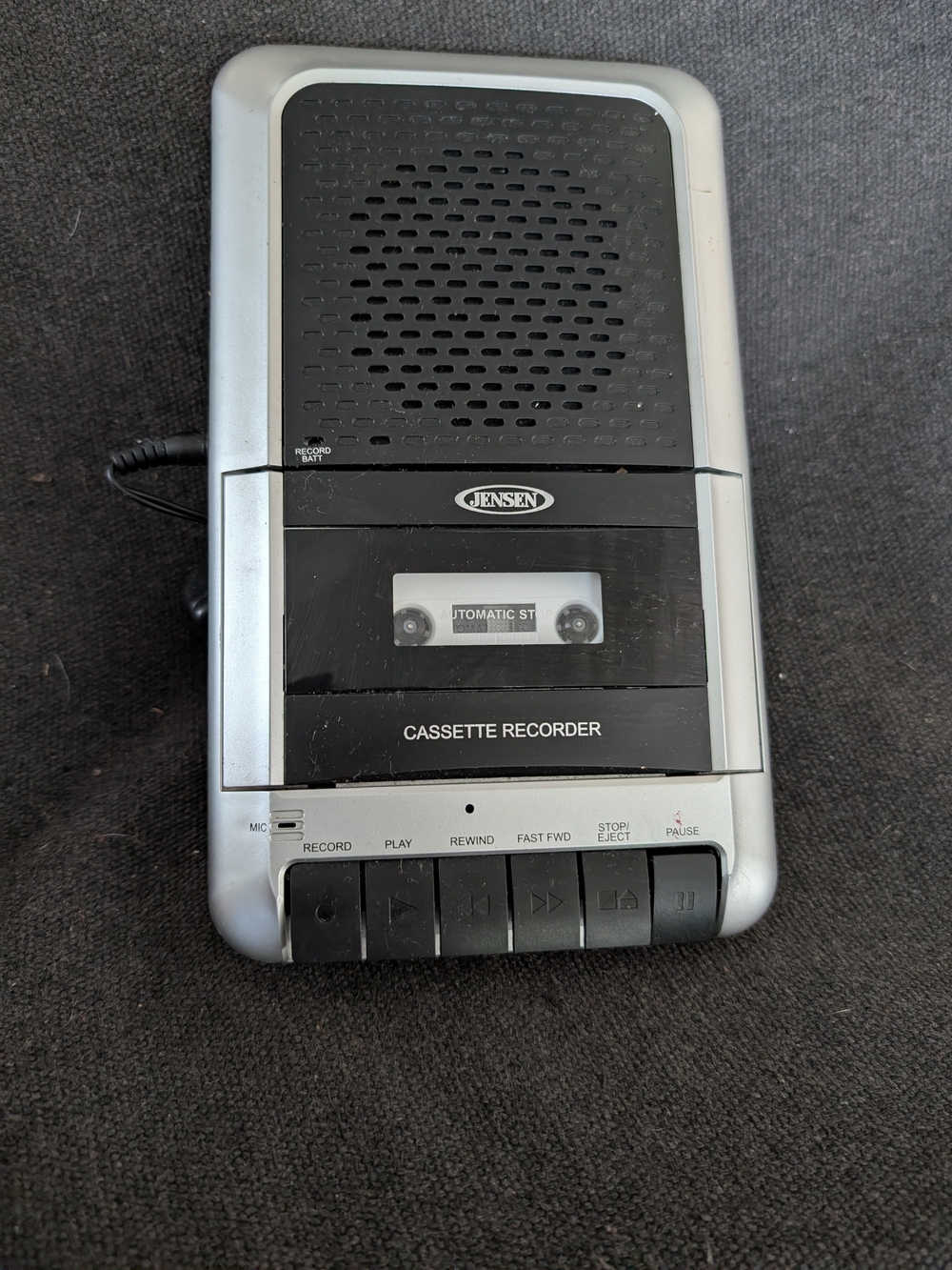 Jensen Portable Cassette Recorder